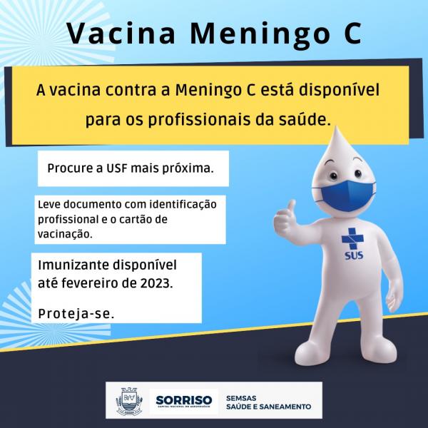 Sorriso: Vacina Meningo C está disponível para profissionais da saúde