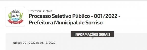 Sorriso: Prefeitura de Sorriso abre no dia 12 as inscrições para processo seletivo de ACSs e ACEs